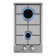 BELDEKO - Plaque Gaz 2 feux Inox - 3000W - Encastrable - Gaz ville et bouteille