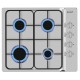 BELDEKO - Plaque de cuisson gaz 4 feux Inox - 7500W - gaz de ville et bouteille - Encastrable