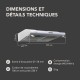 BELDEKO - Hotte Casquette / Visière 60 cm BLANCHE - 210 m3/h - 100 Watts - Filtre inclus
