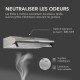 BELDEKO - Hotte Casquette / Visière 60 cm INOX  210 m3/h  2 Filtres à charbon