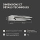 BELDEKO - Hotte Casquette / Visière 60 cm INOX  210 m3/h  2 Filtres à charbon