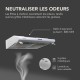 BELDEKO - Hotte Casquette / Visière 60 cm BLANC 210 m3/h  2 Filtres à charbon