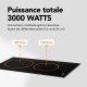 BELDEKO - Plaque Vitrocéramique 2 foyers 3000W - Minuteur, commande tactile