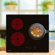 Table de cuisson Vitrocéramique 3 foyers - Encastrable BELDEKO, Minuteur multi-zones