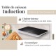 Table de cuisson à induction double portable, 2 Foyers, 3500W, sensitive, minuterie de 4h, Réglage de température et puissance 