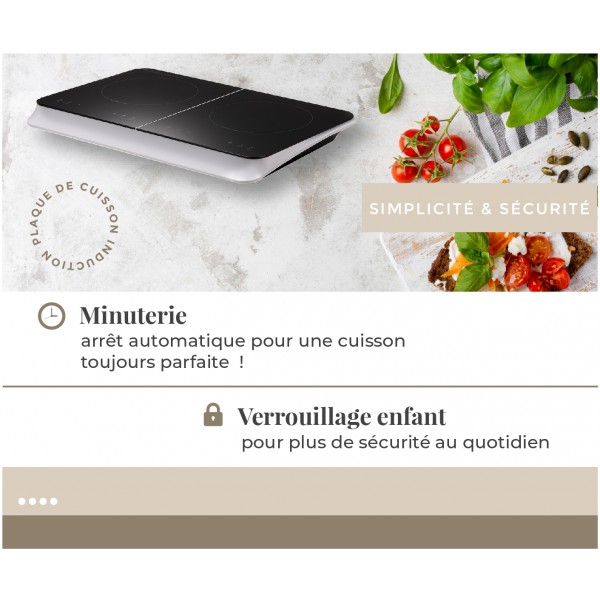 table-de-cuisson-induction-avec-minuterie-beldeko plaque de