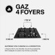 BELDEKO - Plaque de cuisson gaz - 4 Foyers - Double couronne - 7800W - encastrable - verre noir