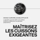 BELDEKO - Plaque de cuisson gaz - 4 Foyers - Double couronne - 7800W - encastrable - verre noir