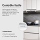 BELDEKO - Hotte Casquette / Visière RIVAGE 60 cm BLANC - 100W - 210 m3/h