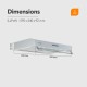 BELDEKO - Hotte Casquette / Visière RIVAGE 60 cm BLANC - 100W - 210 m3/h
