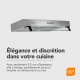 BELDEKO - Hotte Casquette / Visière RIVAGE 60 cm Inox - 100W - 210 m3/h