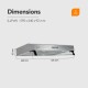 BELDEKO - Hotte Casquette / Visière RIVAGE 60 cm Inox - 100W - 210 m3/h