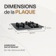 BELDEKO - Plaque de cuisson Gaz verre noir 3 zones - 5250 W - Gaz ville et bouteille - Grilles en fonte