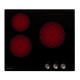 Table Vitrocéramique Manettes 3 Foyers - 5200W