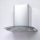 HOTTE DECORATIVE MURALE 60 CM - VERRE ET INOX - 559 m3 - 200W - 60dB