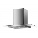 HOTTE DECORATIVE MURALE 90 CM - VERRE ET INOX