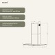 BELDEKO - HOTTE DECORATIVE MURALE 90 CM - VERRE ET INOX - 200W - Puissance d'extraction 600 m3/h
