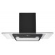HOTTE DECORATIVE MURALE 90 CM - VERRE ET NOIR