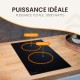 Plaque de cuisson à induction Domino encastrable - 2 foyers, 3600 W + 2 boosters pour une performance compacte