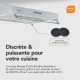 Hotte Casquette 60 cm Blanc - Double moteur 200 Watts  - 435 m3/h