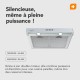 Hotte Casquette 60 cm Blanc - Double moteur 200 Watts  - 435 m3/h