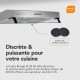 Hotte Casquette 60 cm Inox - Double moteur 200 Watts  - 435 m3/h