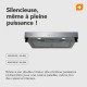 Hotte Casquette 60 cm Inox - Double moteur 200 Watts  - 435 m3/h