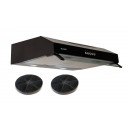 Hotte Casquette 60 cm Noir – Double moteur 200 Watts  - 435 m3/h