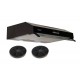 Hotte Casquette 60 cm Noir – Double moteur 200 Watts  - 435 m3/h