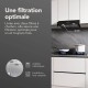 Hotte Casquette 60 cm Noir - Double moteur 200 Watts  - 435 m3/h